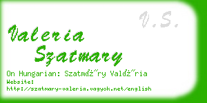 valeria szatmary business card